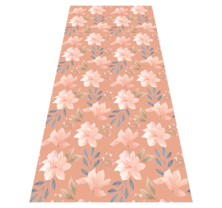 Vinyl rug flowers blossom floral design - TenStickers