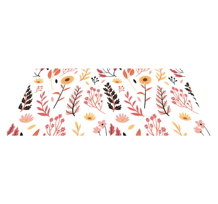 Vinyl rug flowers floral pattern decor - TenStickers