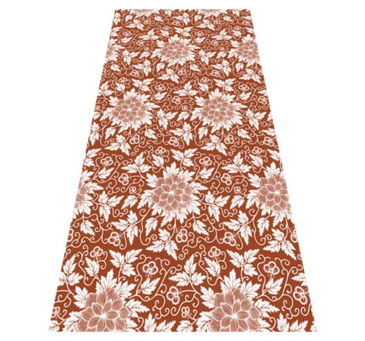 Vinyl rug flowers botanical composition design - TenStickers