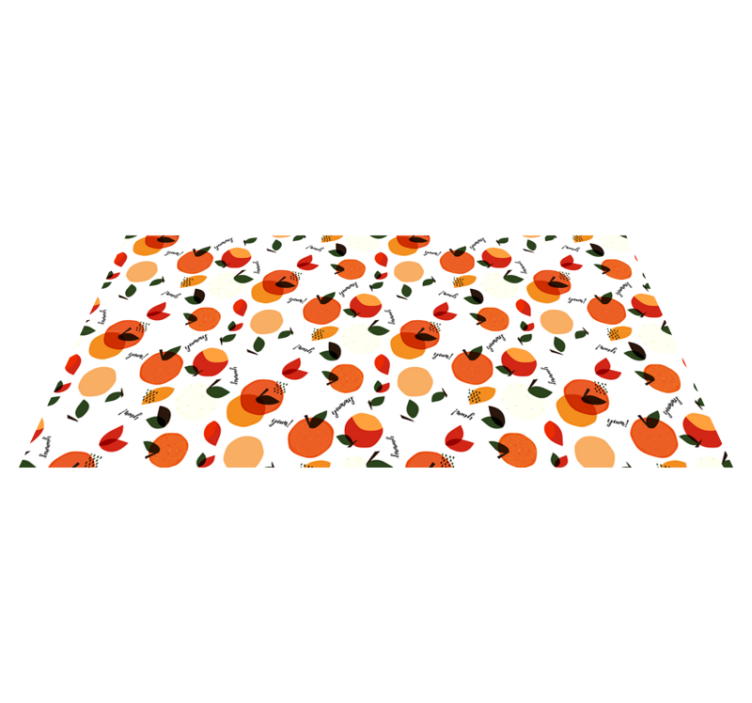 Vinyl rug flowers fruit-inspired design - TenStickers