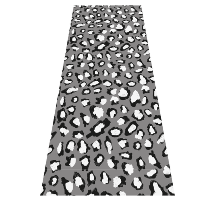 Animal print vinyl rug in gray and white leopard - TenStickers