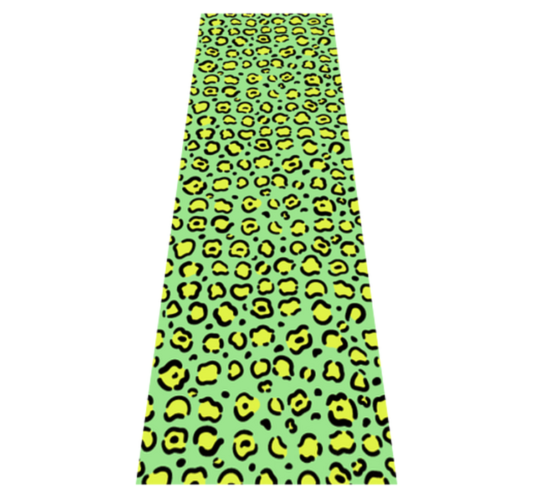 Animal print vinyl rug in colorful leopard on pistachio - TenStickers