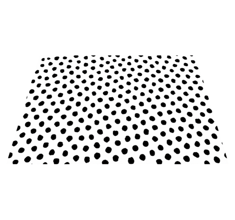 Animal print vinyl rug black and white dalmatian - TenStickers