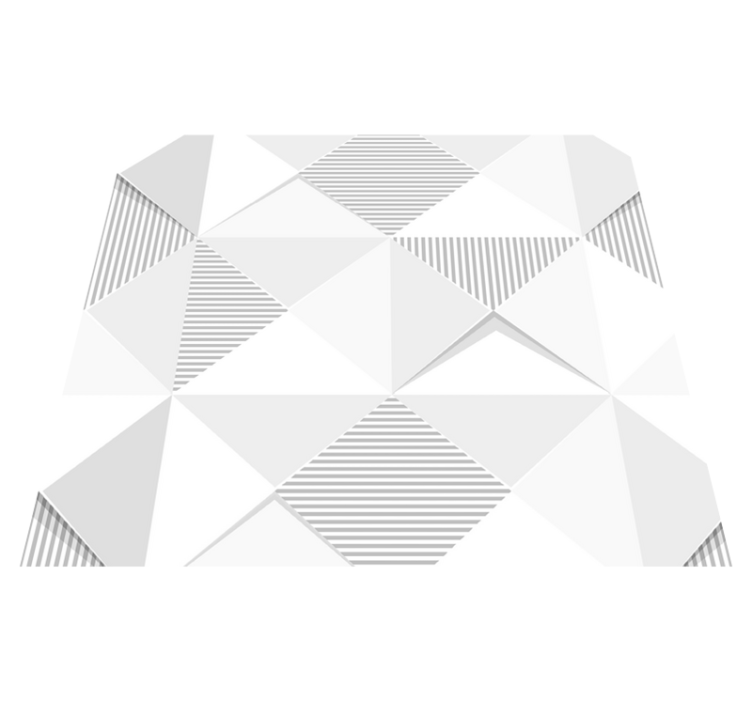 Geometric vinyl rug 3d white squares - TenStickers