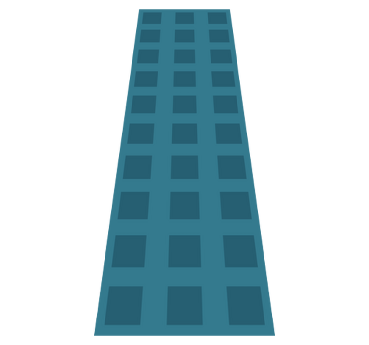 Geometric vinyl rug with blue square pattern - TenStickers