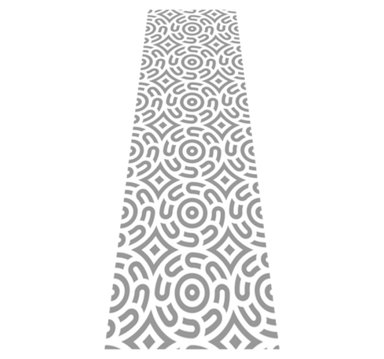 Geometric vinyl rug with white circle pattern - TenStickers
