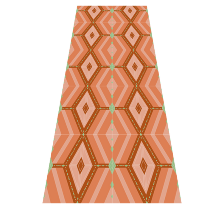 30s autumnal tints geometric vinyl rug - TenStickers