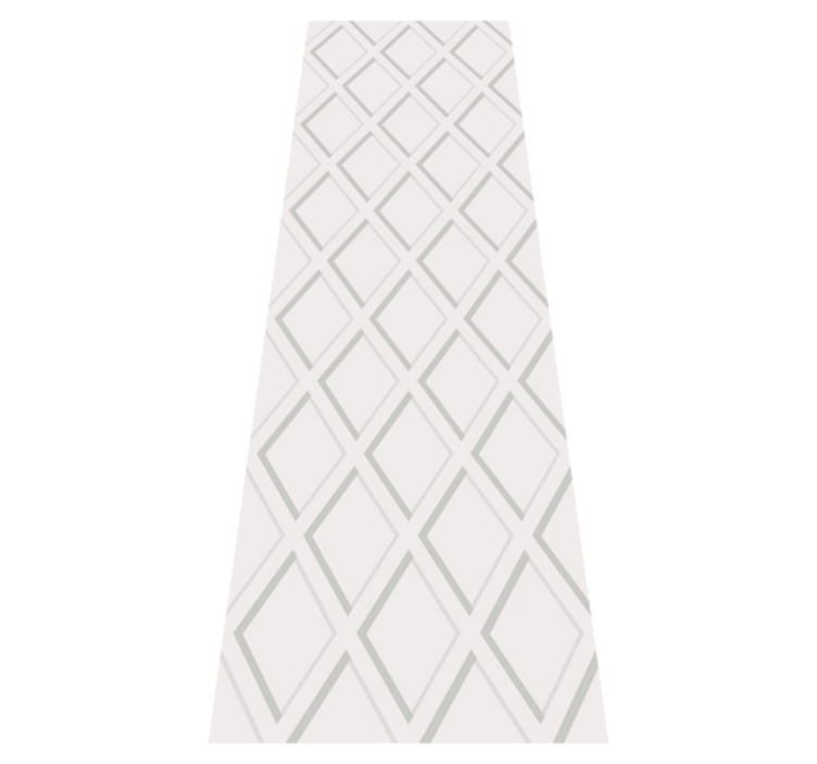 Geometric vinyl rug 3d diamond hamptons pattern - TenStickers