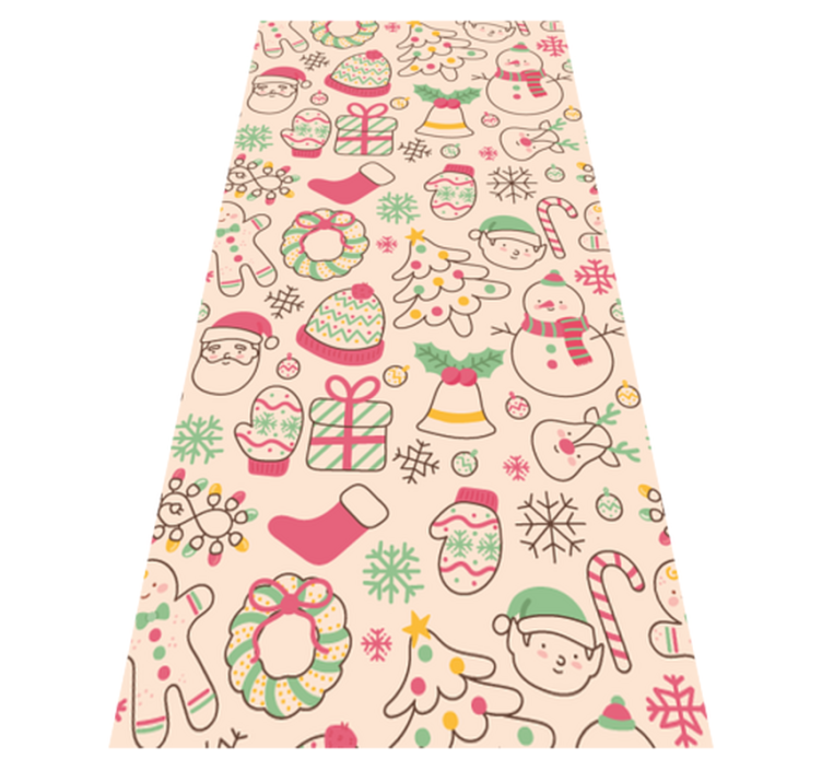 Christmas vinyl rug with festive twinkling lights - TenStickers