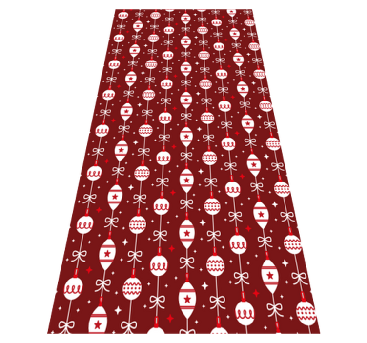 Christmas baubles christmas vinyl rug - TenStickers