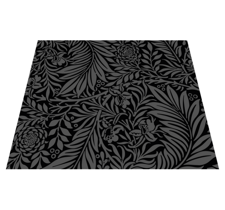 Bedroom vinyl rug with black abstract halloween patterns - TenStickers