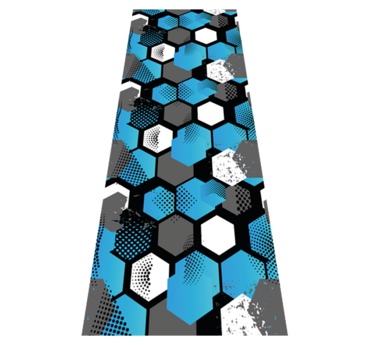 Bedroom vinyl rug in abstract gradient football design - TenStickers