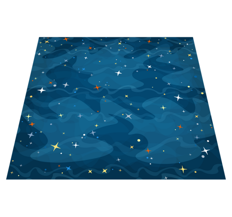 Starry camouflage bedroom vinyl rug - TenStickers