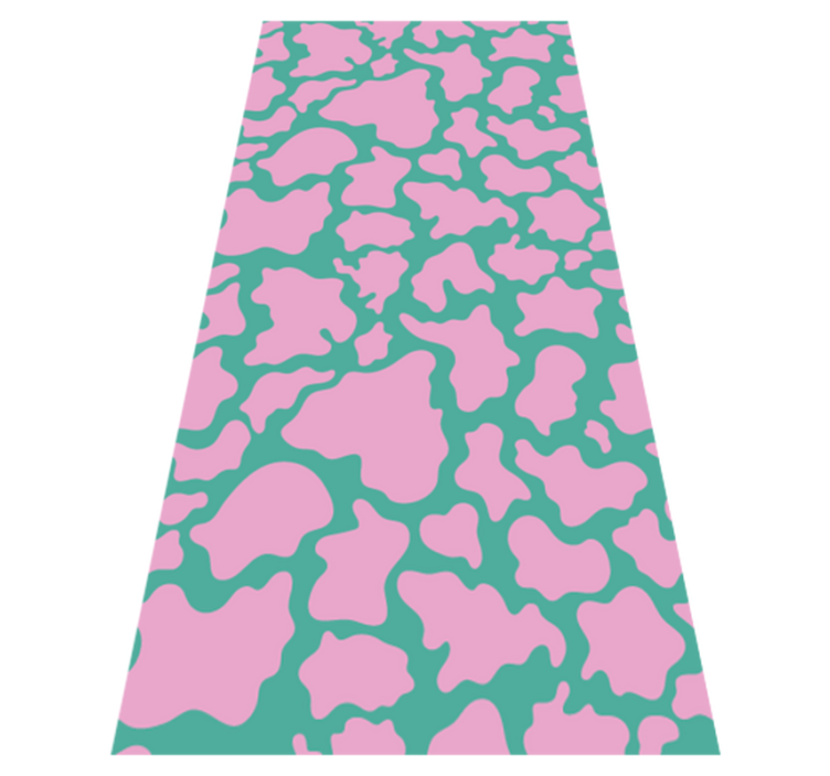 Colourful cow print bedroom vinyl rug - TenStickers