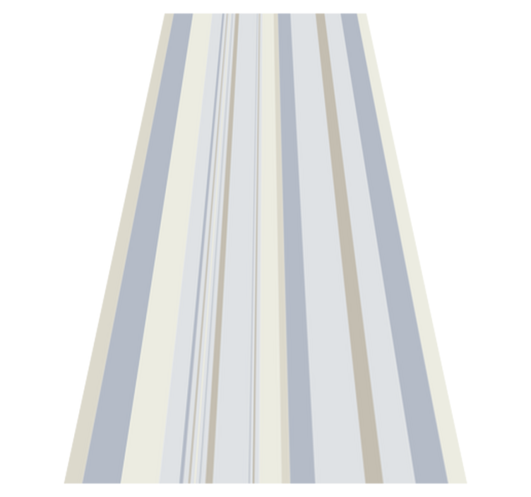 80's blue and beige stripes bedroom vinyl rug - TenStickers