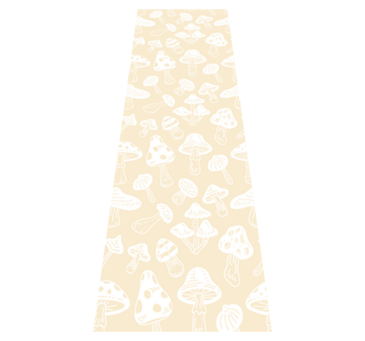 Bedroom vinyl rug with beige mushroom designs - TenStickers