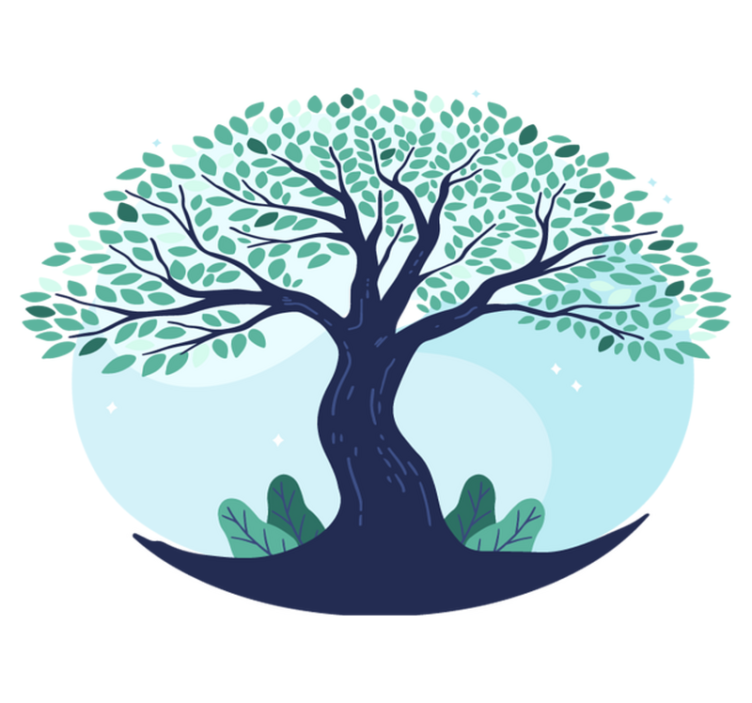 Nature vinyl rug with lush tree design - TenStickers