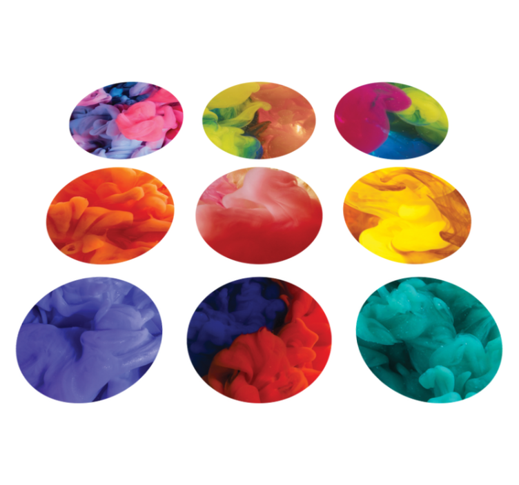 Geometric vinyl rug color smoke sticker set - TenStickers