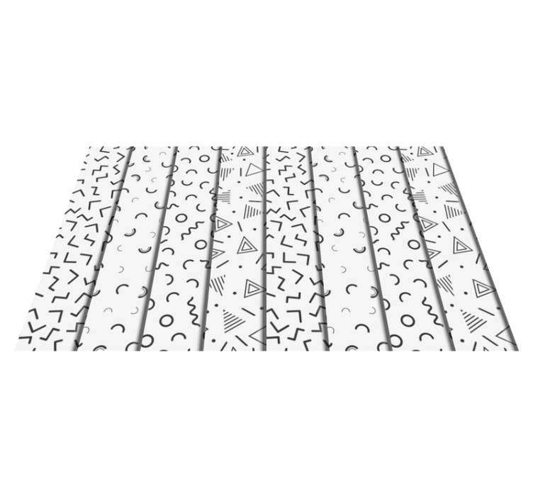 Geometric vinyl rug with retro geometric patterns - TenStickers