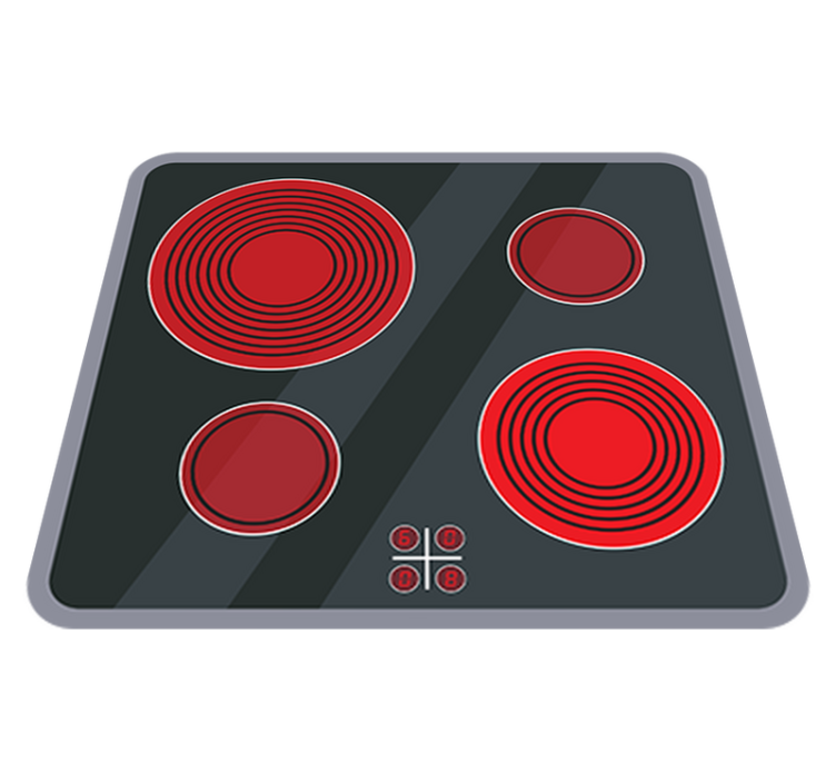 Kids vinyl rug ceramic tile kitchen design - TenStickers