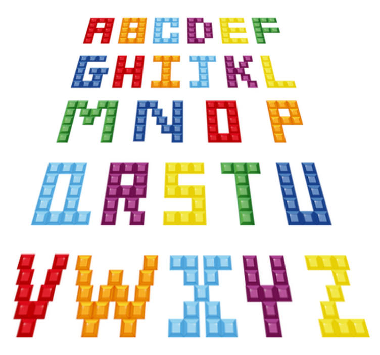 Kids vinyl rug decorative alphabet stickers - TenStickers