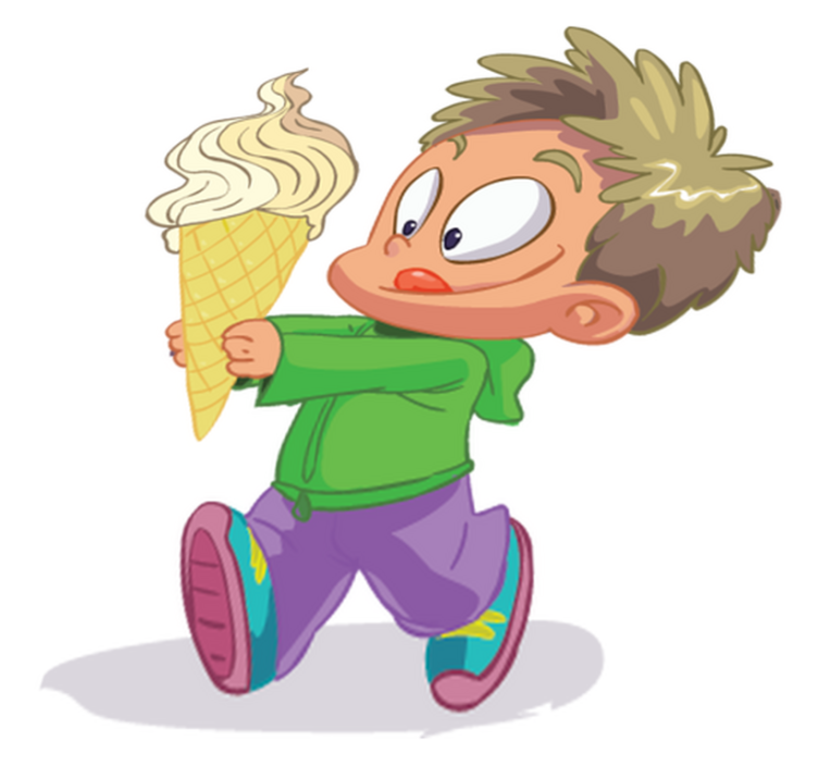 Kids vinyl rug ice cream cone design - TenStickers