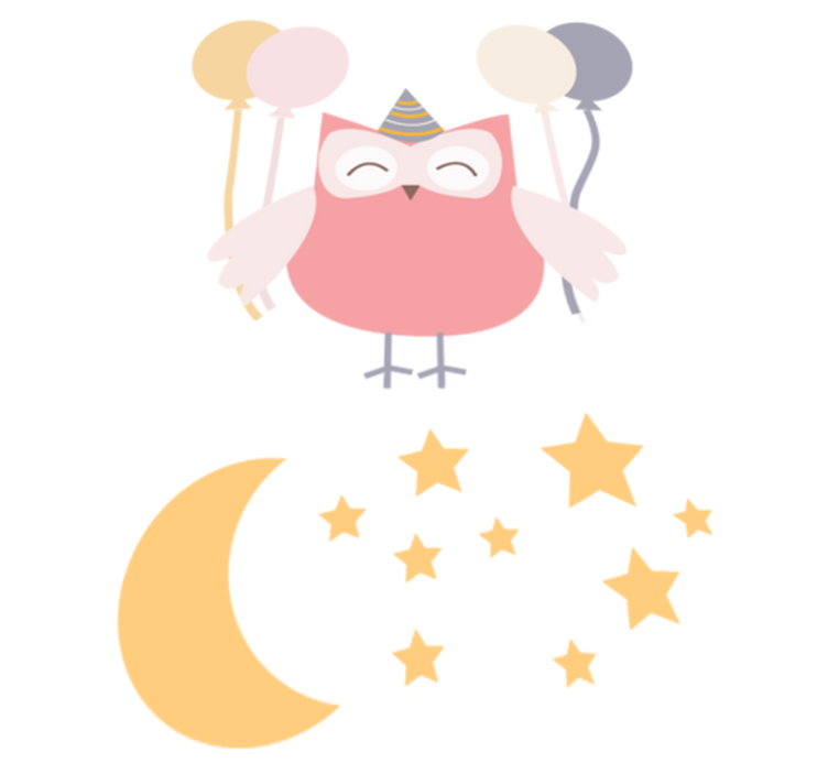 Kids vinyl rug party owl design - TenStickers