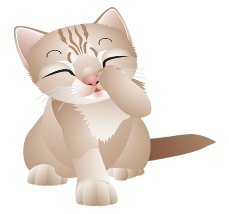 Kids vinyl rug puppy kitten - TenStickers