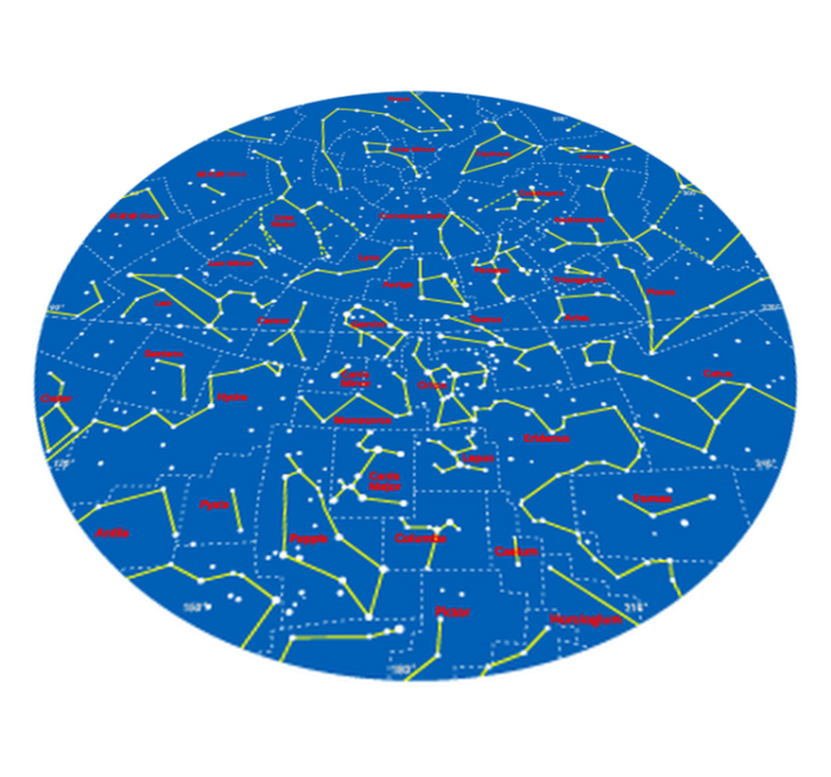 Kids vinyl rug southern hemisphere constellations - TenStickers