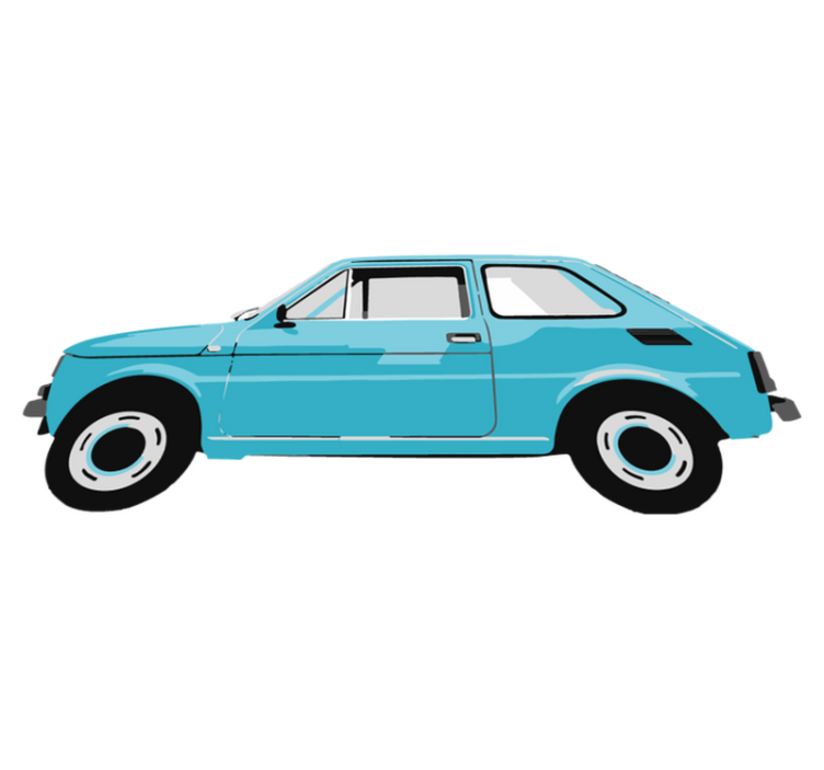 Kids vinyl rug vintage car design - TenStickers