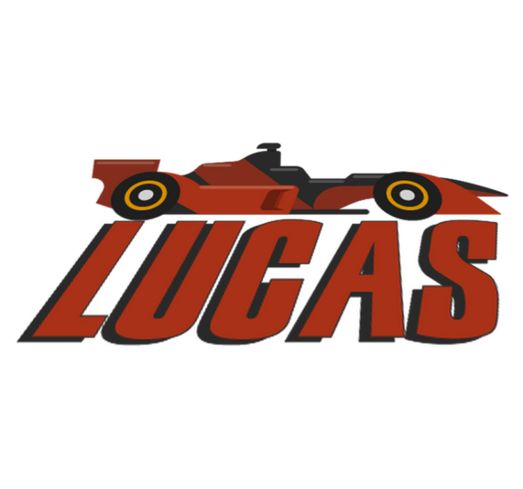 Kids vinyl rug f1 car with name design - TenStickers