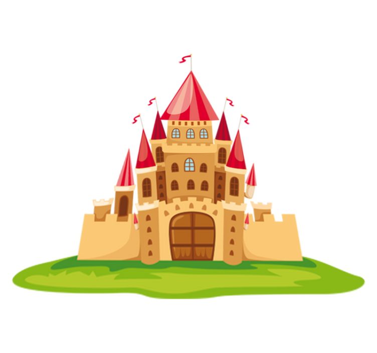 Kids vinyl rug prince castle design - TenStickers