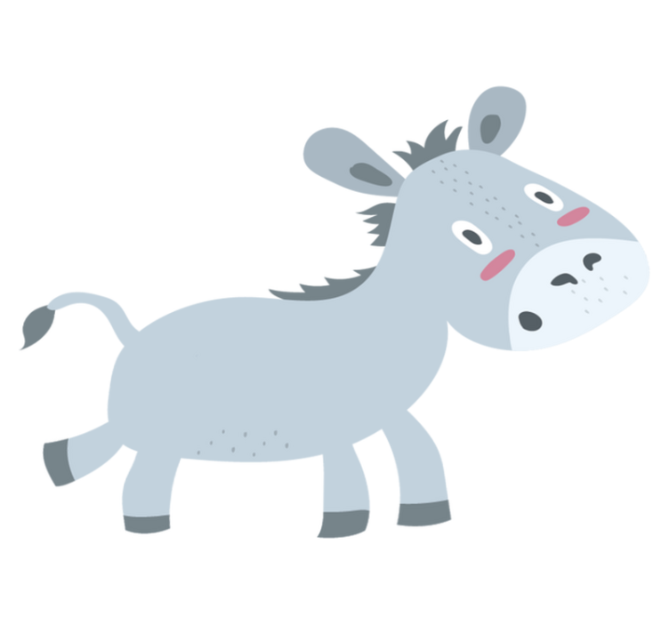 Kids vinyl rug little donkey vinyl rug - TenStickers