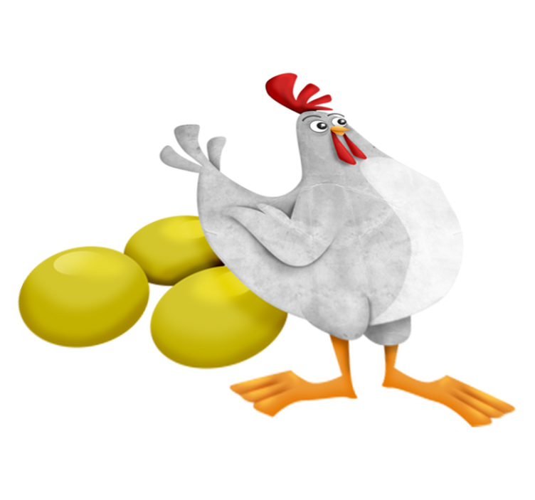 Kids vinyl rug golden egg hen vinyl rug - TenStickers