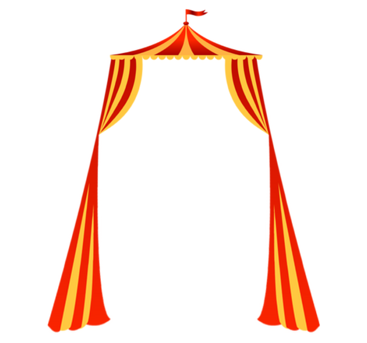 Kids vinyl rug circus entrance design - TenStickers