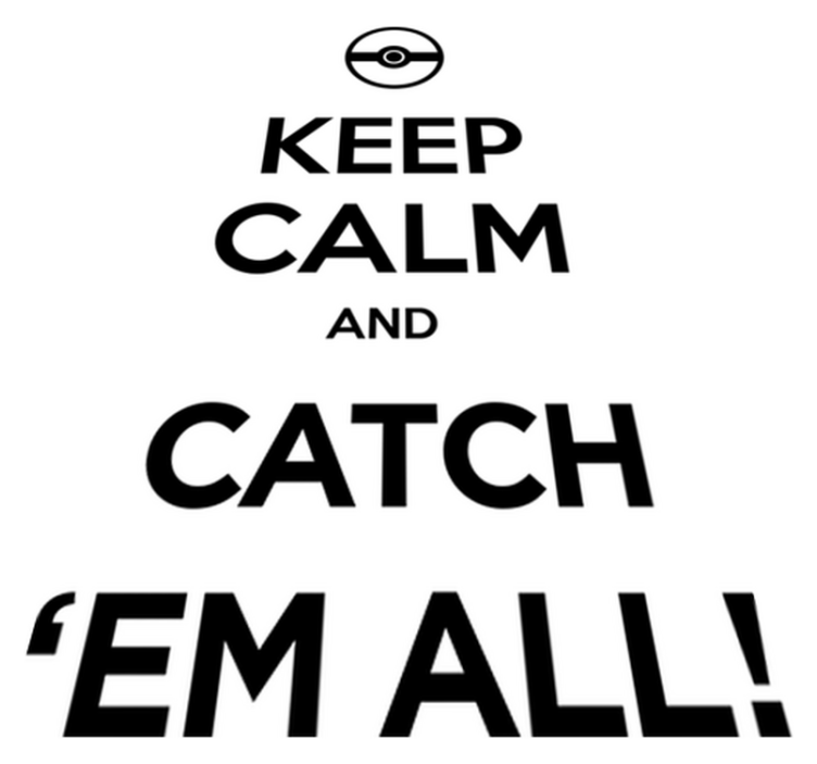 Vinyl rug gaming pokémon keep calm - TenStickers