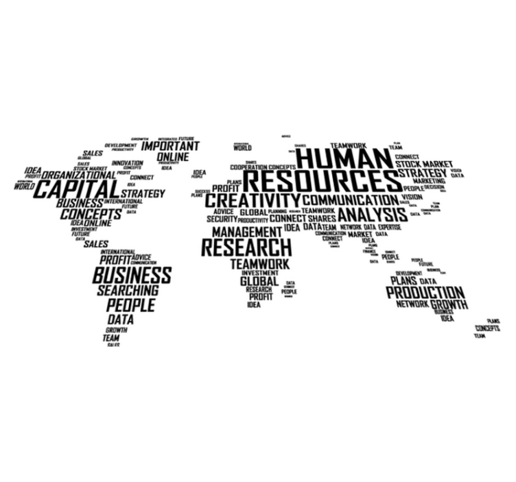 World map vinyl rug for businesses - TenStickers