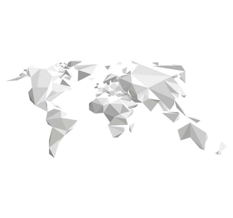 World map vinyl rug origami world map vinyl rug - TenStickers