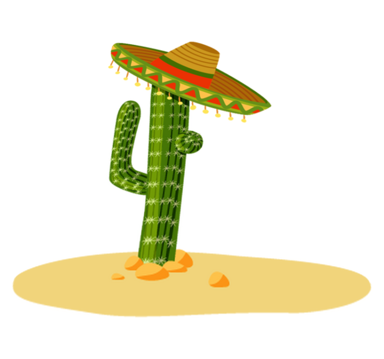 Kids vinyl rug mexican hat design - TenStickers