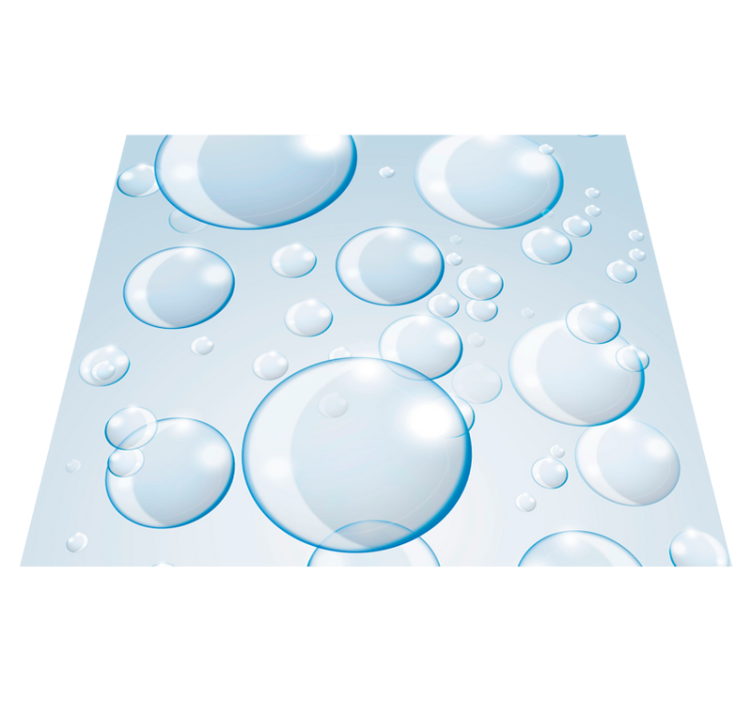 Vinyl rug bathroom spherical bubbles design - TenStickers