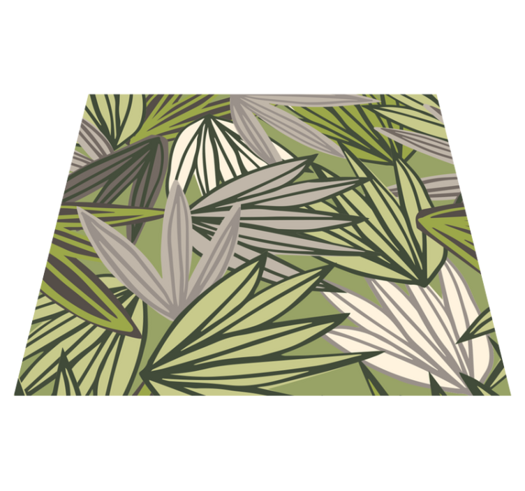 Vinyl rug bathroom jungle wallpaper with trees - TenStickers