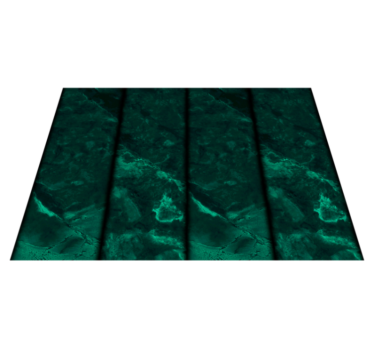 Vinyl rug bathroom black and green marble design - TenStickers
