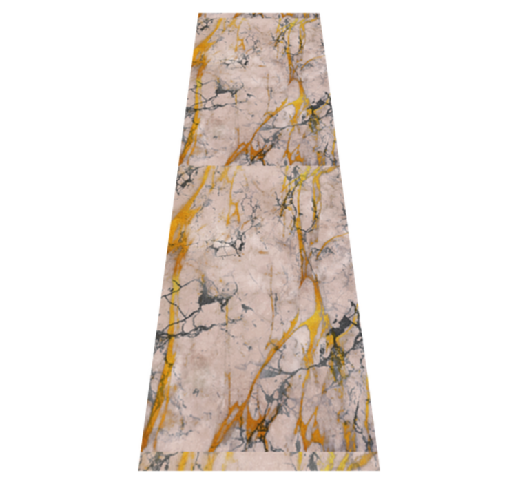 Warm gold marble vinyl rug bathroom - TenStickers