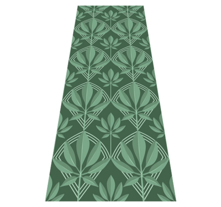 Vinyl rug bathroom art deco small bottle green leaves - TenStickers