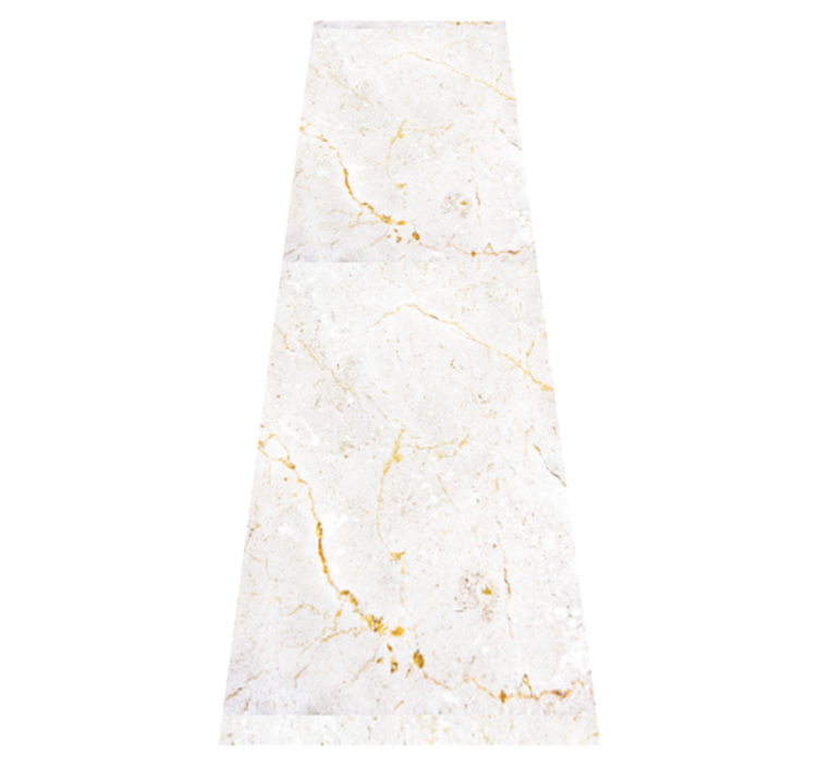 Vinyl rug bathroom gray and gold marble - TenStickers