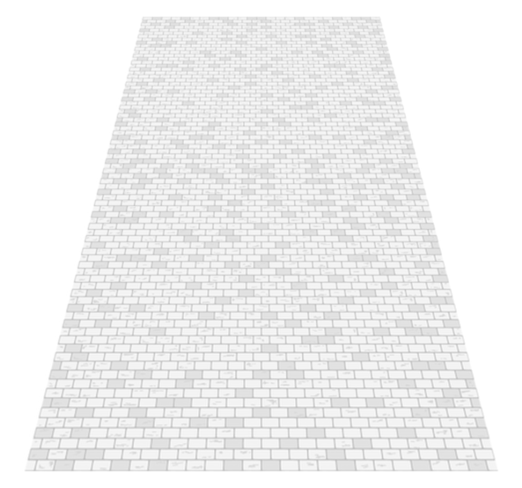 Vinyl rug bathroom in elegant brick design - TenStickers