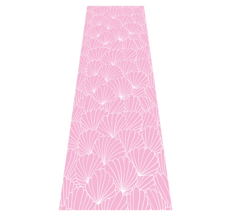 Vinyl rug bathroom kawaii style pink shells - TenStickers