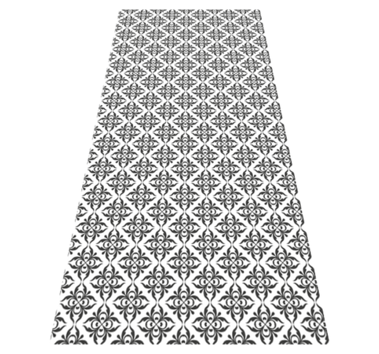 Vinyl rug bathroom black tile design - TenStickers