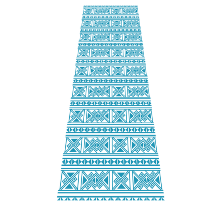 Vinyl rug bathroom blue pattern - TenStickers