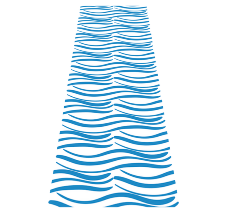 Vinyl rug bathroom small waves design - TenStickers